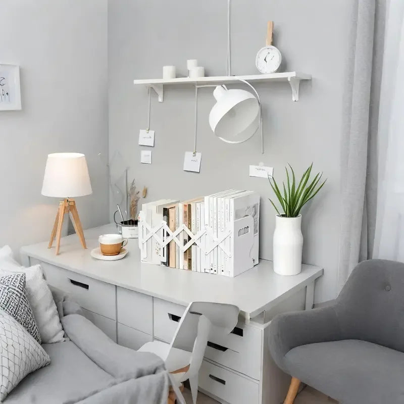 Expandable Desk Organizer with Bookends & Pen Holder
