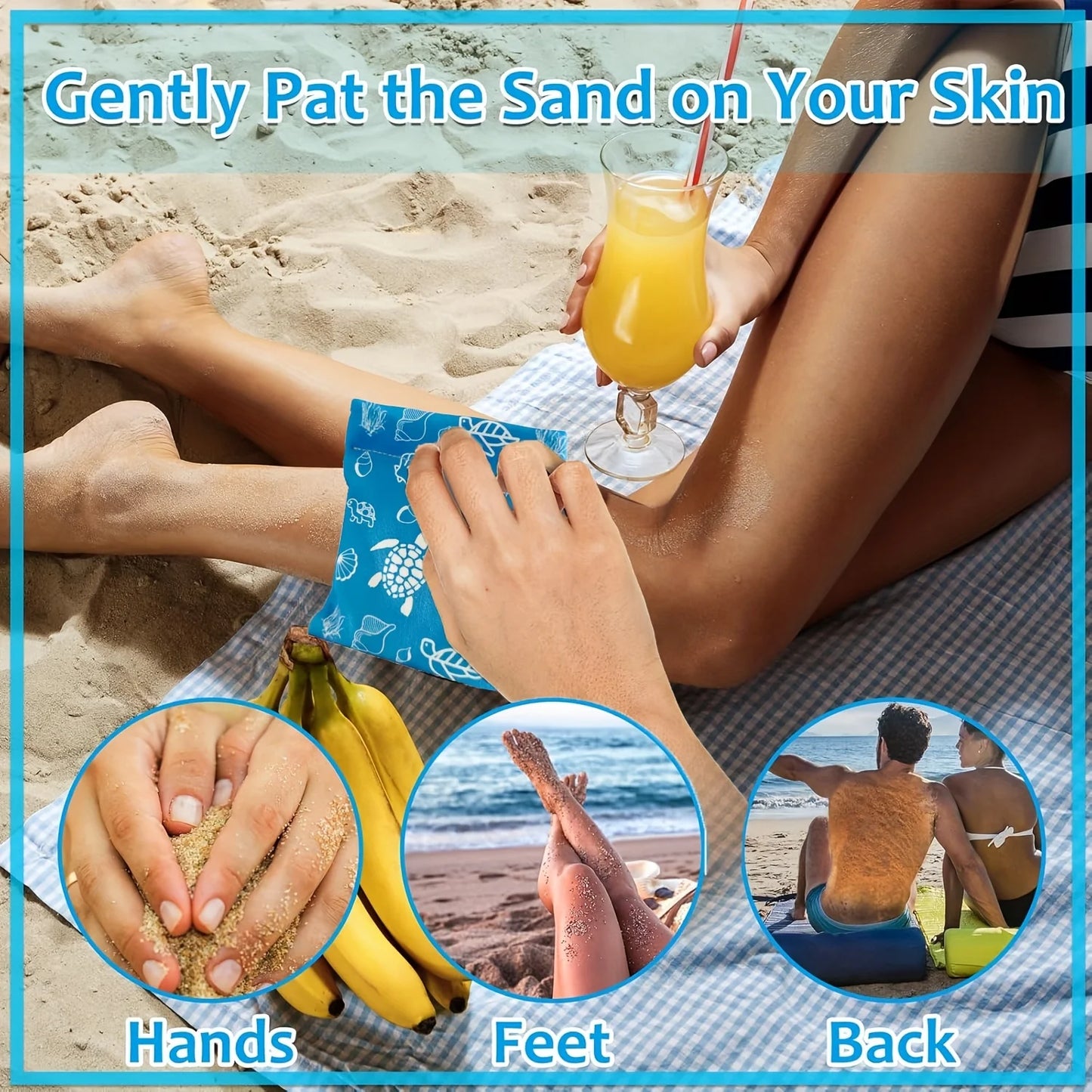 Reusable Sand Cleaning Pouch for Beach & Travel