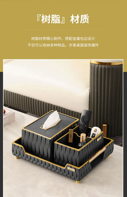 Luxury Resin Tissue Box Organizer