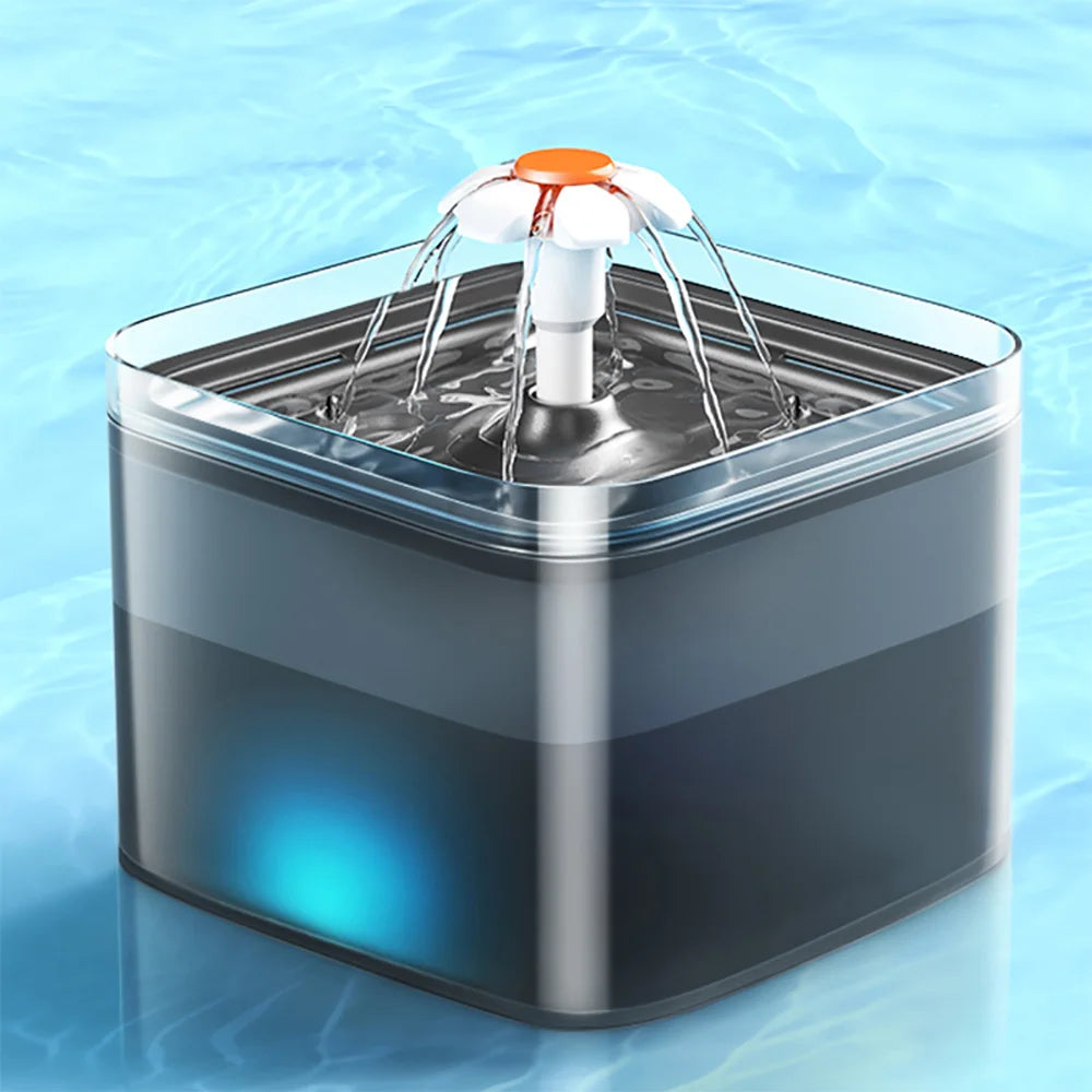 USB Pet Drinking Fountain with LED Water Level Display