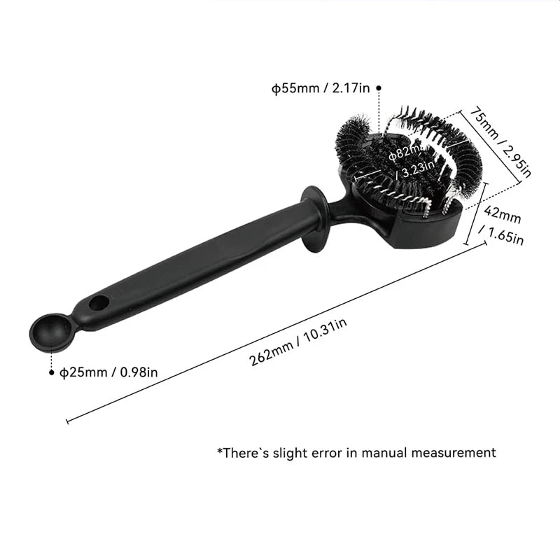 Espresso Machine Group Head Cleaning Brush with Removable Cleaning Head