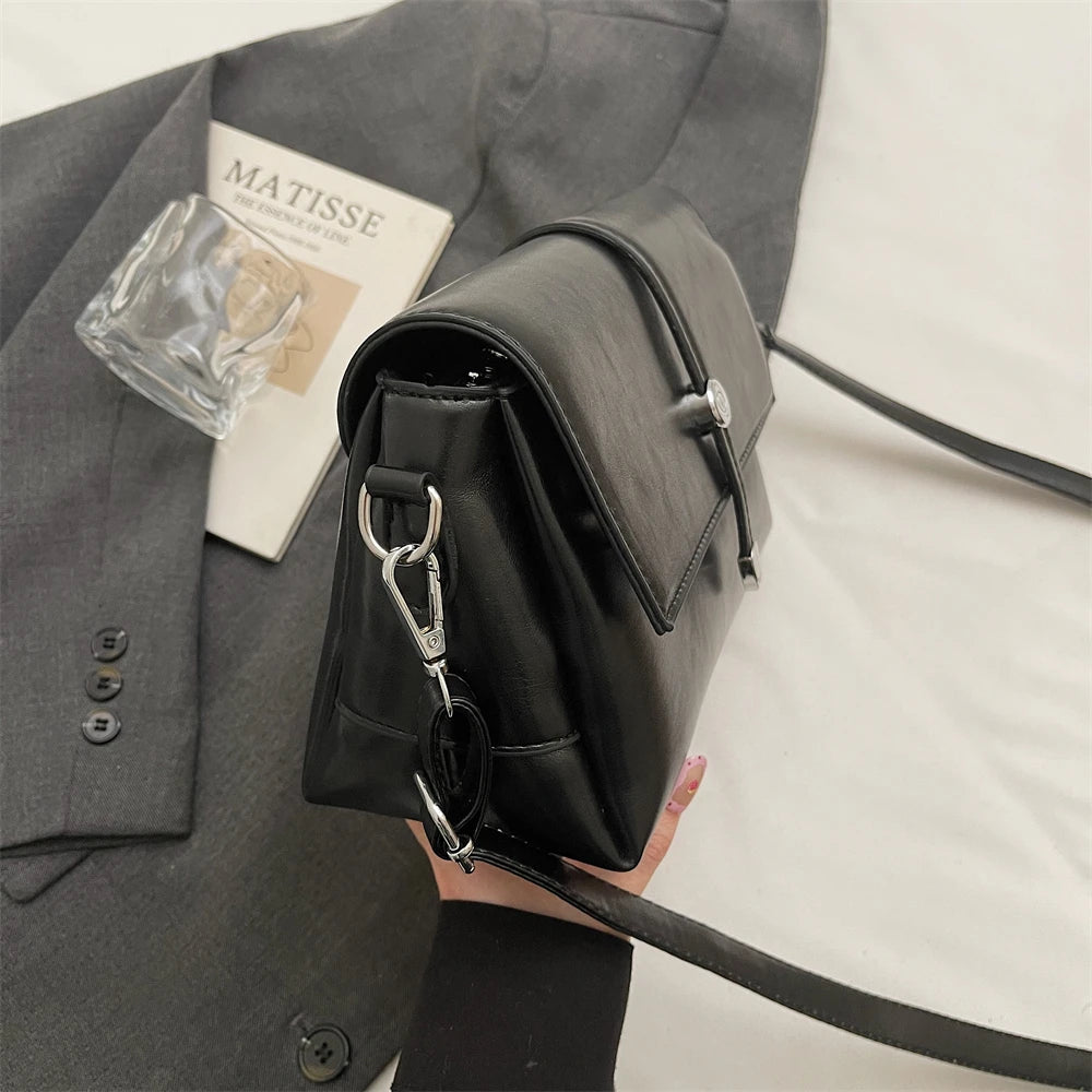 Vintage Flap Crossbody Satchel Bag