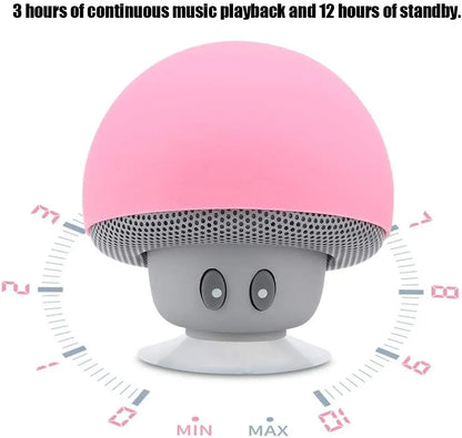 Mini Mushroom Bluetooth Speaker with Suction Cup
