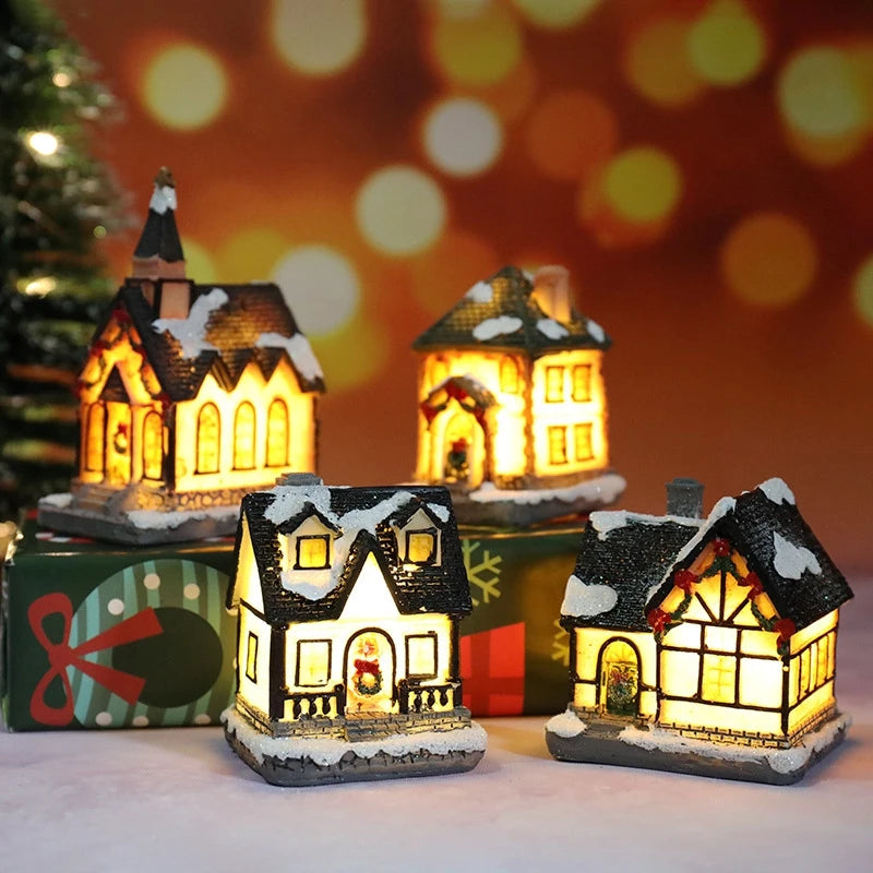 LED Mini Christmas House Ornament
