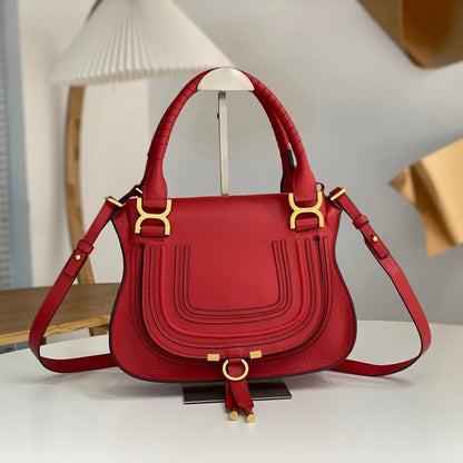 Vintage Genuine Leather Saddle Crossbody Bag for Women