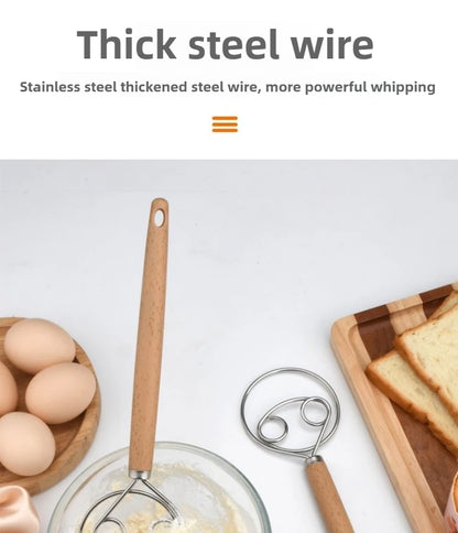 Manual Dough Blender & Flour Mixing Whisk for Baking