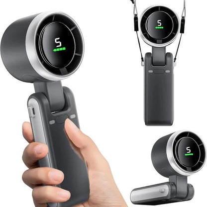 Portable 3-in-1 Turbo Handheld Fan with Digital Display