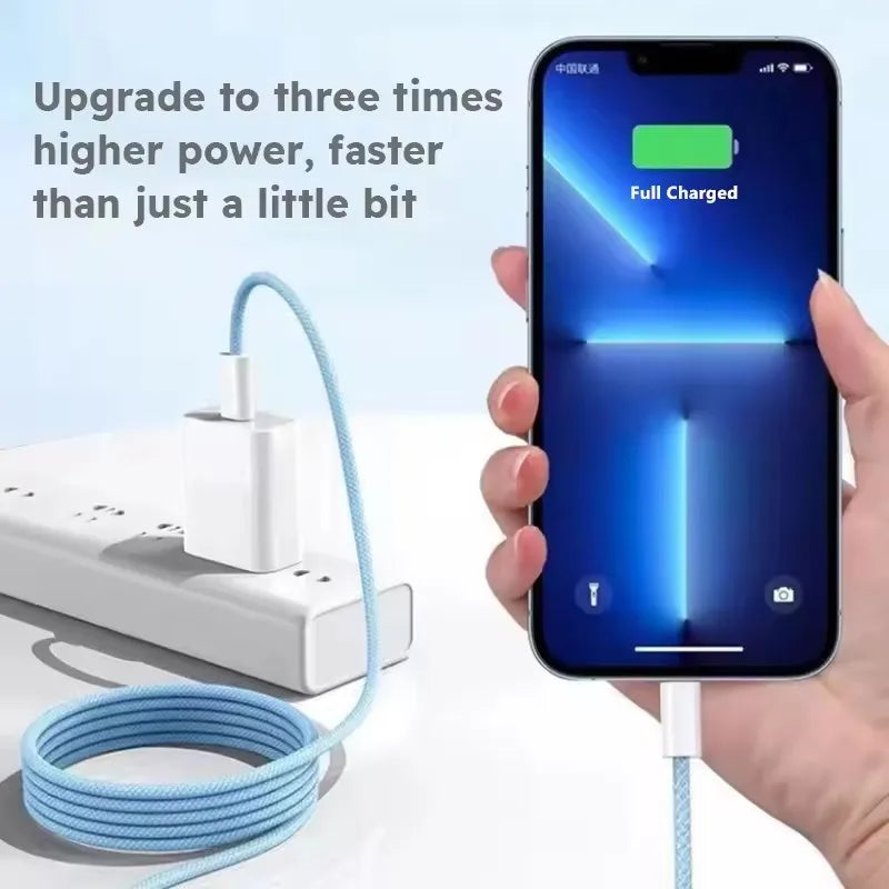 35W USB-C to Lightning Braided Fast Charging Cable for iPhone