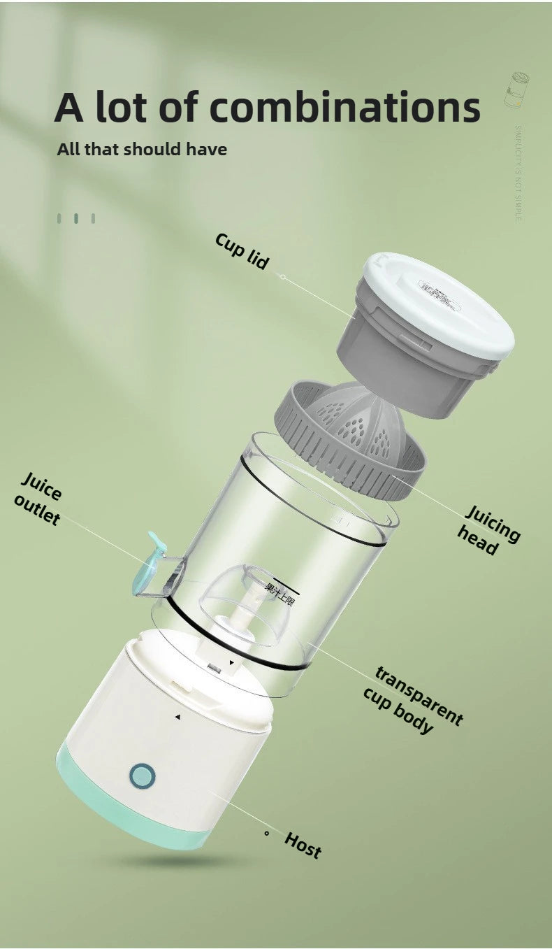 USB Rechargeable Fresh Juice Blender Cup
