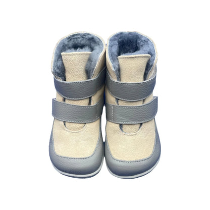 Genuine Leather Winter Barefoot Two Straps Boots