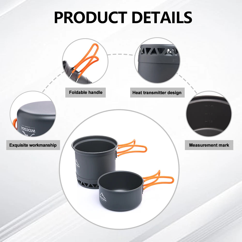 Widesea Outdoor Camping Cooking Pot Set