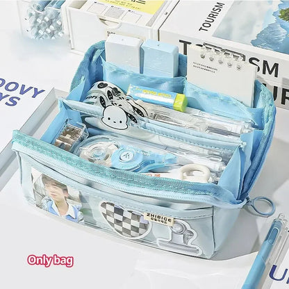 Transparent Multi-Layer Large Capacity Pencil Case