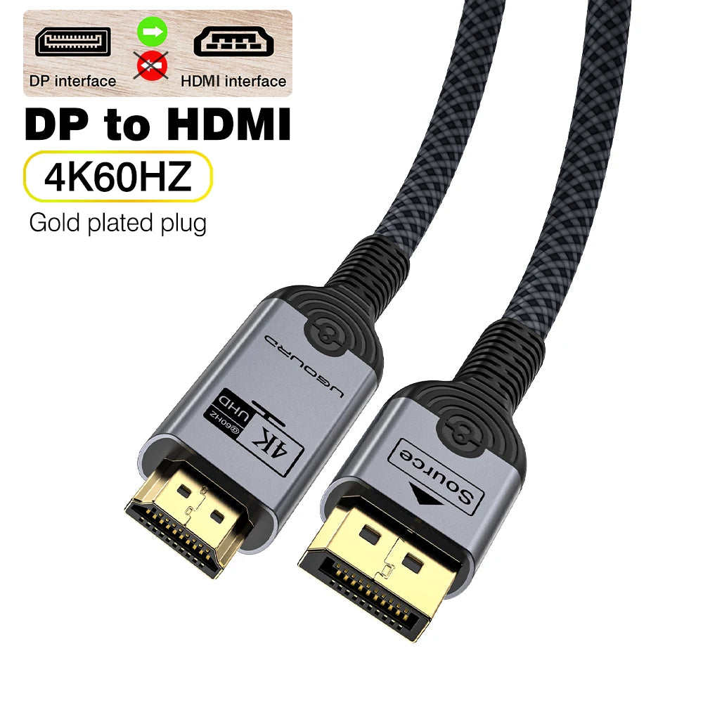 DisplayPort to HDMI 2.0 Cable
