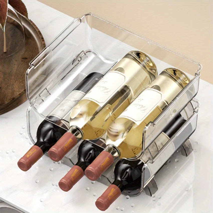 Stackable Transparent Bottle & Mug Storage Rack
