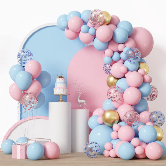 Pink Blue Balloons Garland Birthday Party Decoration