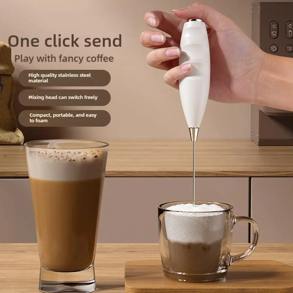Wireless Handheld Electric Milk Frother & Mini Whisk