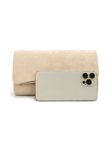 Velvet Envelope Evening Clutch Bag with Chain Strap