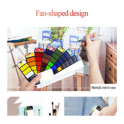 Portable Watercolour Paint Set with Folding Palette