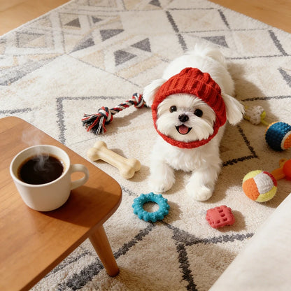 Winter Knitted Dog Hat for Small Dogs