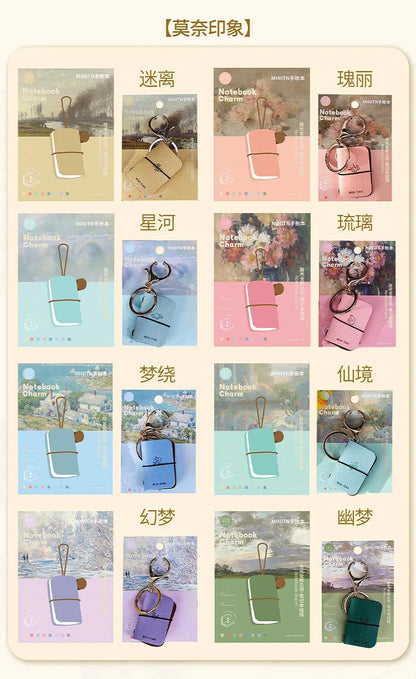Mr. Paper PU Leather Mini Journal Keychain Set