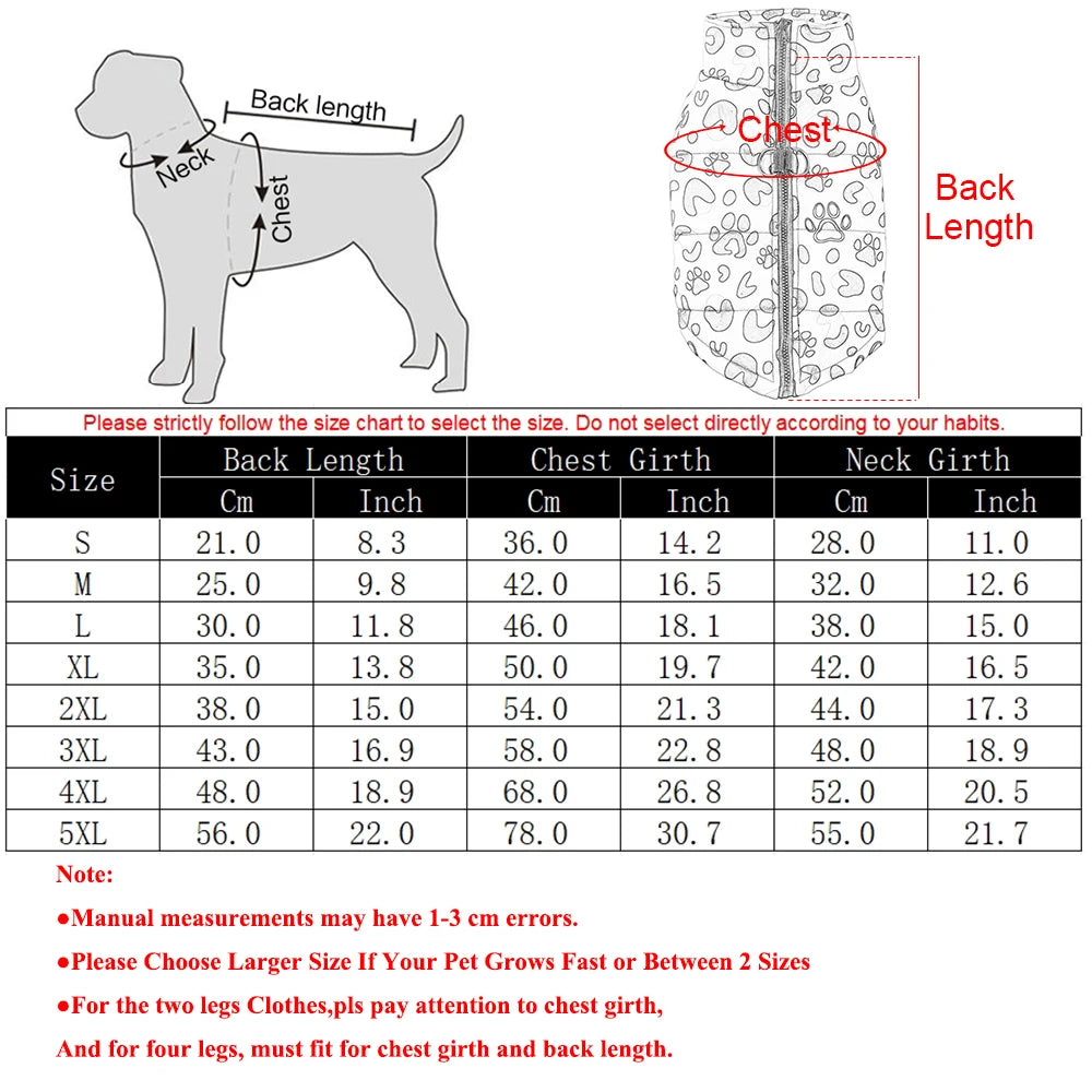 Waterproof Winter Dog Coat with D-Ring