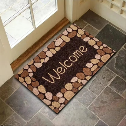 Welcome Door Mat Non-Slip Entryway Rug