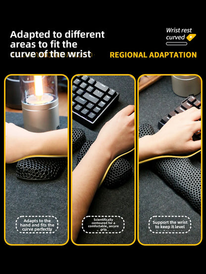 Ergonomic Mouse Wrist Rest TPE Hand Rest Pressure-Reducing Breathable Wrist Support Pad for Gaming Office Typing Pain Relief