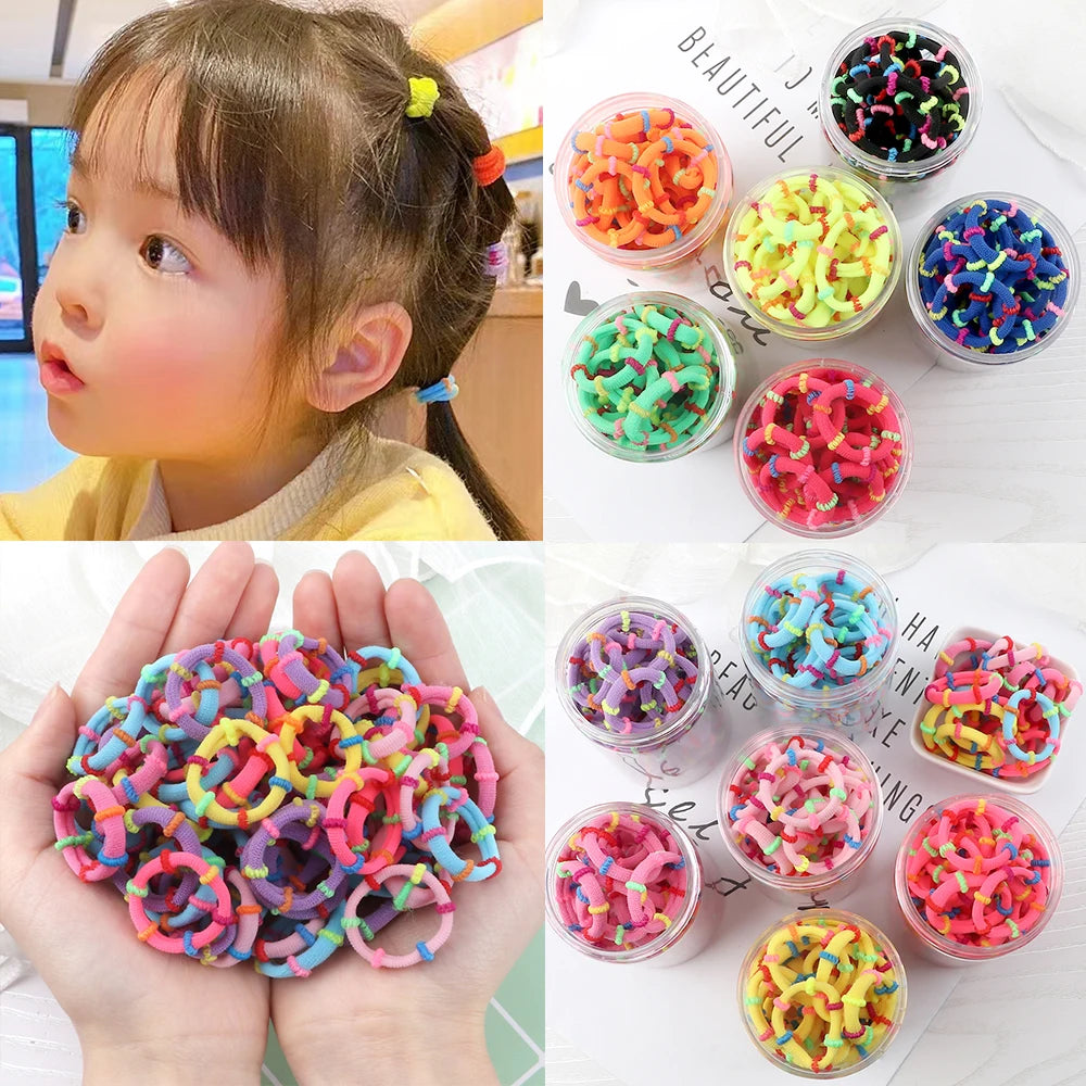 20-100pcs Children Candy Color Hair Bands