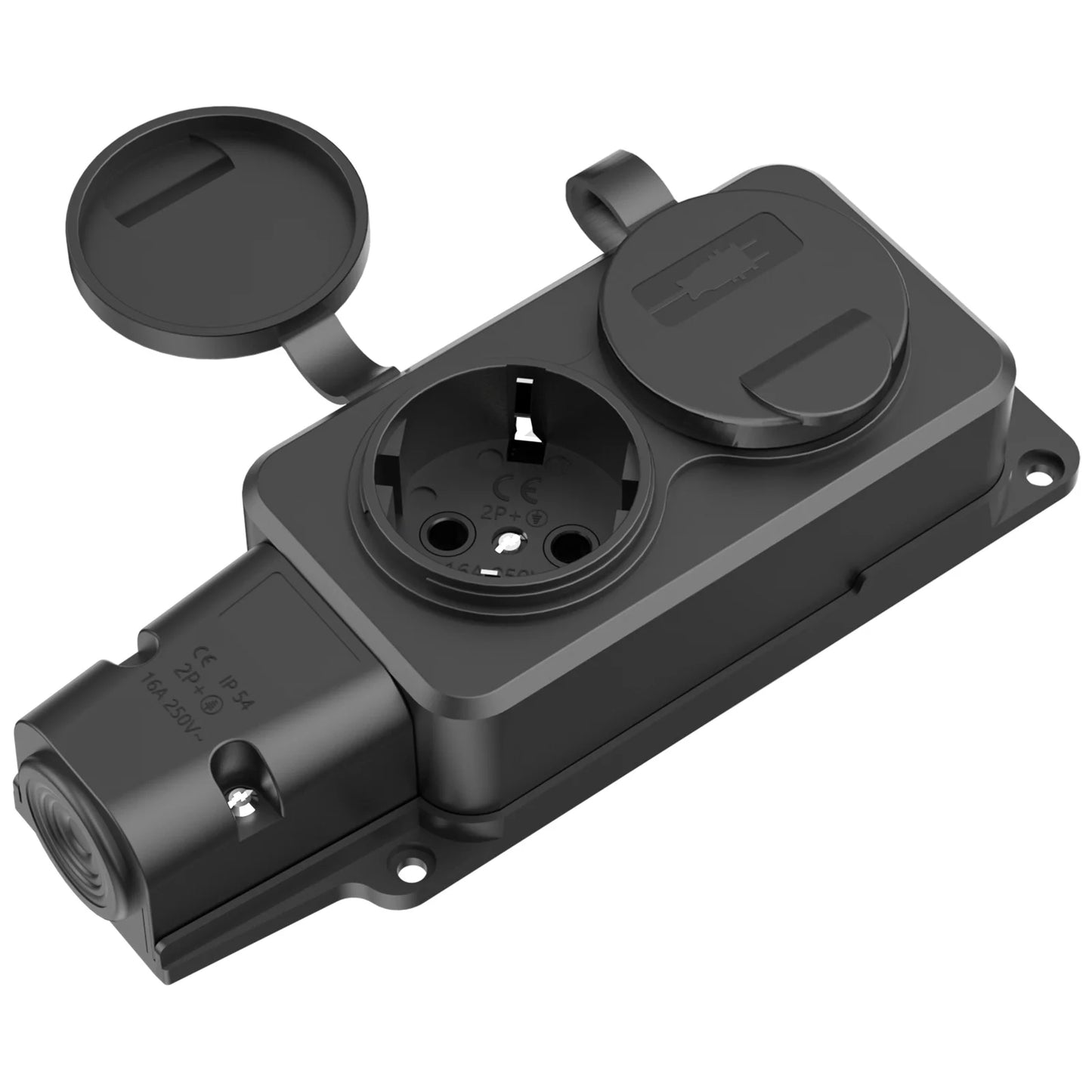 IP54 Waterproof Wall-Mounted Power Socket