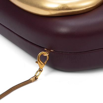 Oval Handle Box Crossbody Bag