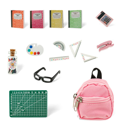 Mini Dollhouse School Supplies Set