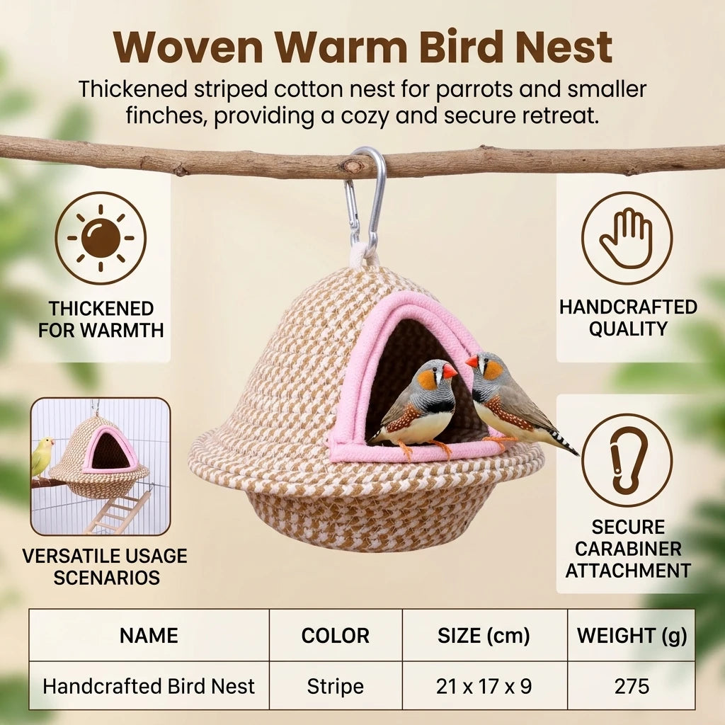Handwoven Cotton Bird Nest House