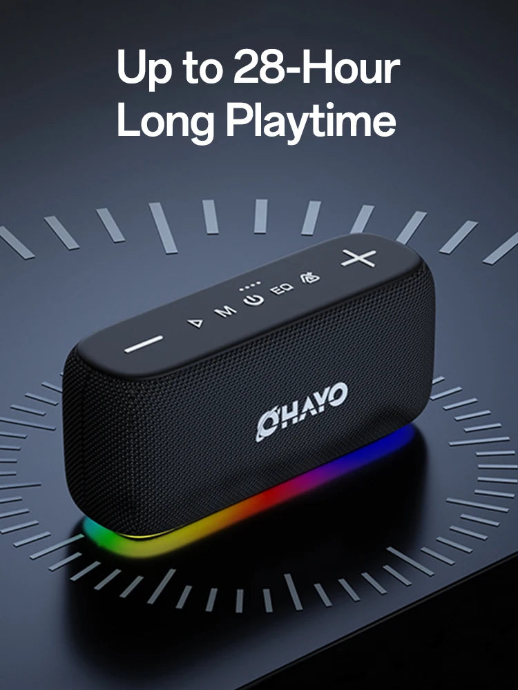 60W Wireless Speaker with RGB Lights & Waterproof Design
