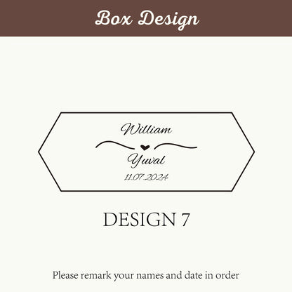 Personalized Wooden Double Ring Box with Clear Window