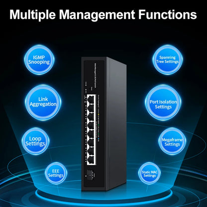 2.5GbE Web Managed PoE Switch with VLAN, QoS & LACP