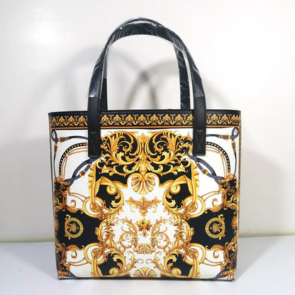 Italian-Inspired Printed PU Leather Tote Bag
