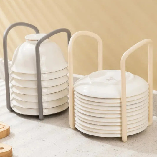 Adjustable Desktop Bowl & Plate Storage Rack
