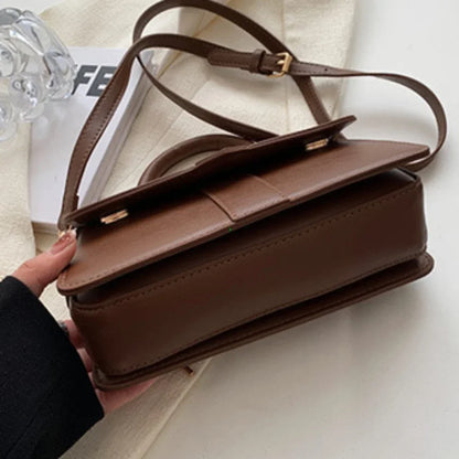 Vintage PU Leather Satchel Shoulder Bag