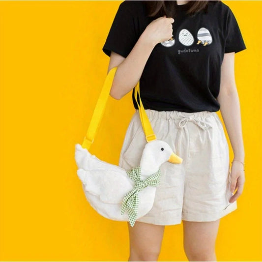 Cute Plush Goose Crossbody Shoulder Bag