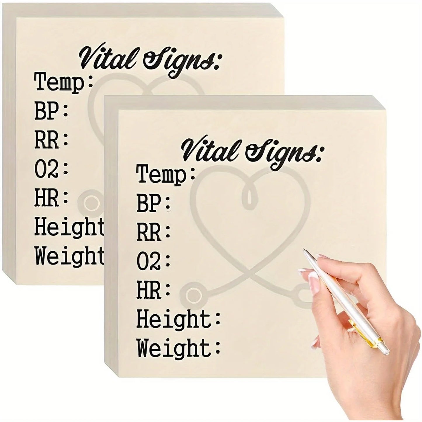 Patient Vital Signs Sticky Note Pad