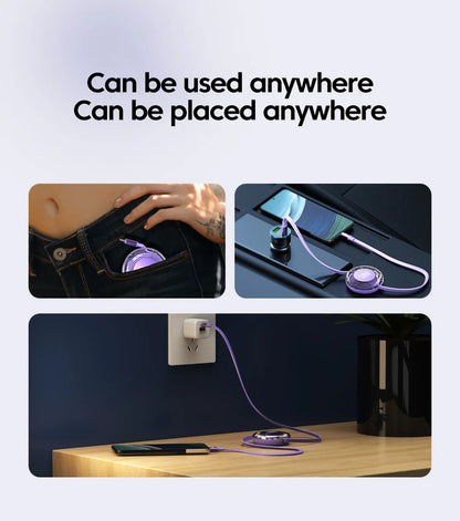 Retractable USB-C Fast Charging Cable