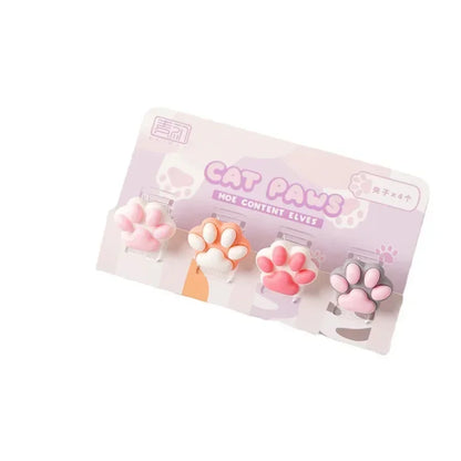 Cute Cat Paw Mini Paper Clip Bookmark