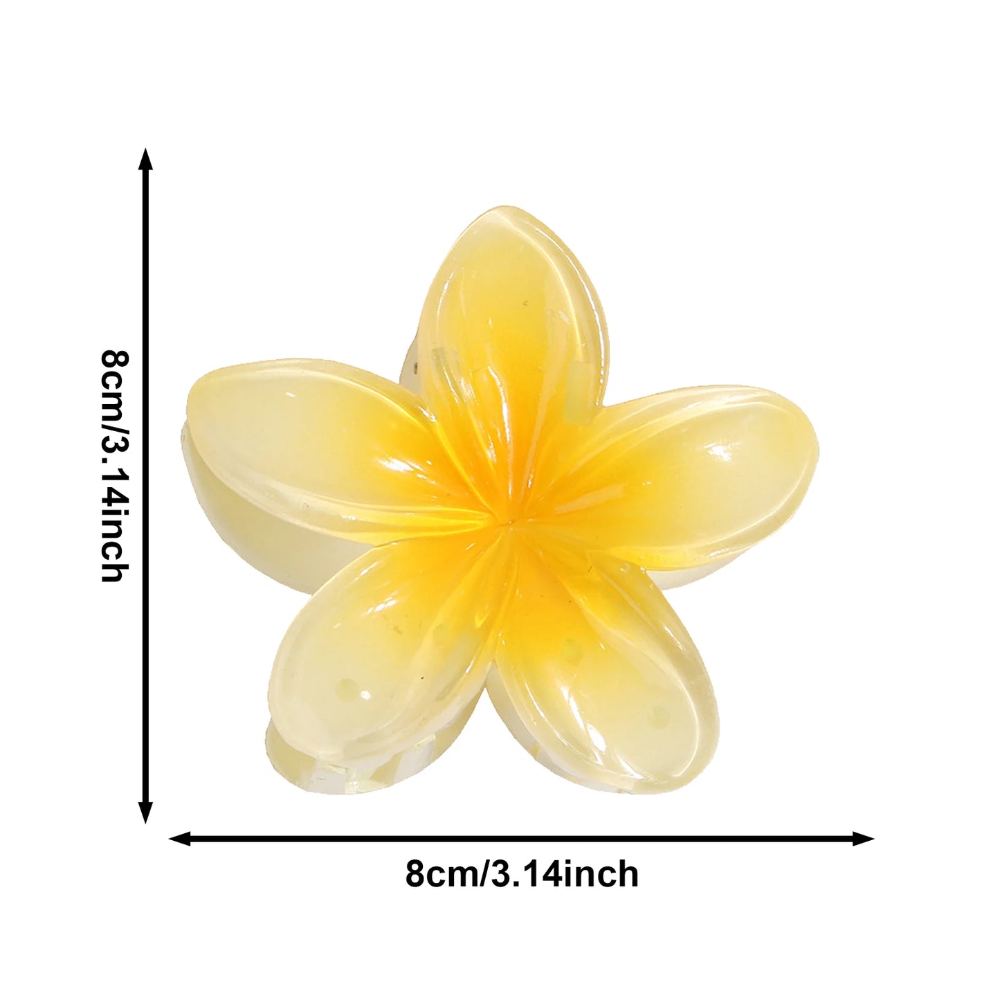 Hawaiian Gradient Flower Hair Claw Clip