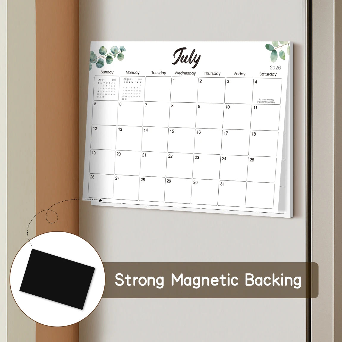 Magnetic Fridge Calendar 2026–2027 Monthly Planner