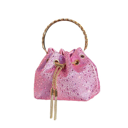 Luxury Rhinestone Bucket Evening Bag