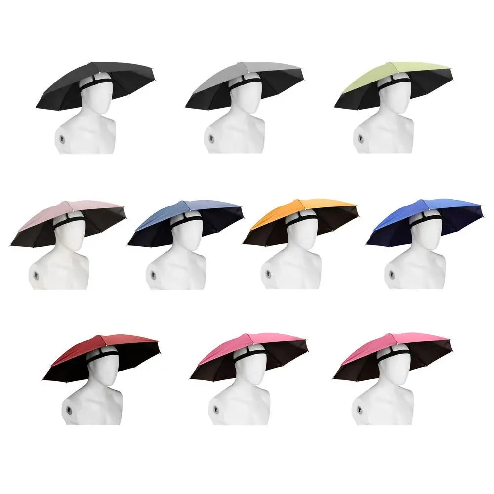 Foldable Head Umbrella Hat
