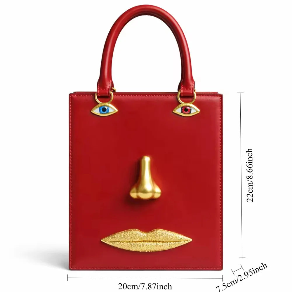 Vintage Mini PU Leather Crossbody Tote Bag