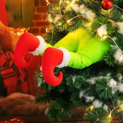 Plush Santa & Elf Legs Christmas Decoration