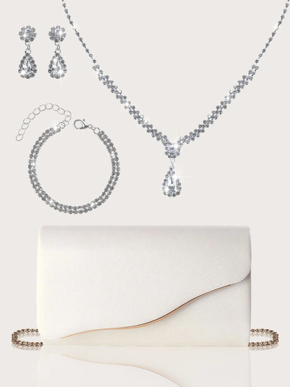 Elegant Metallic Evening Clutch Bag