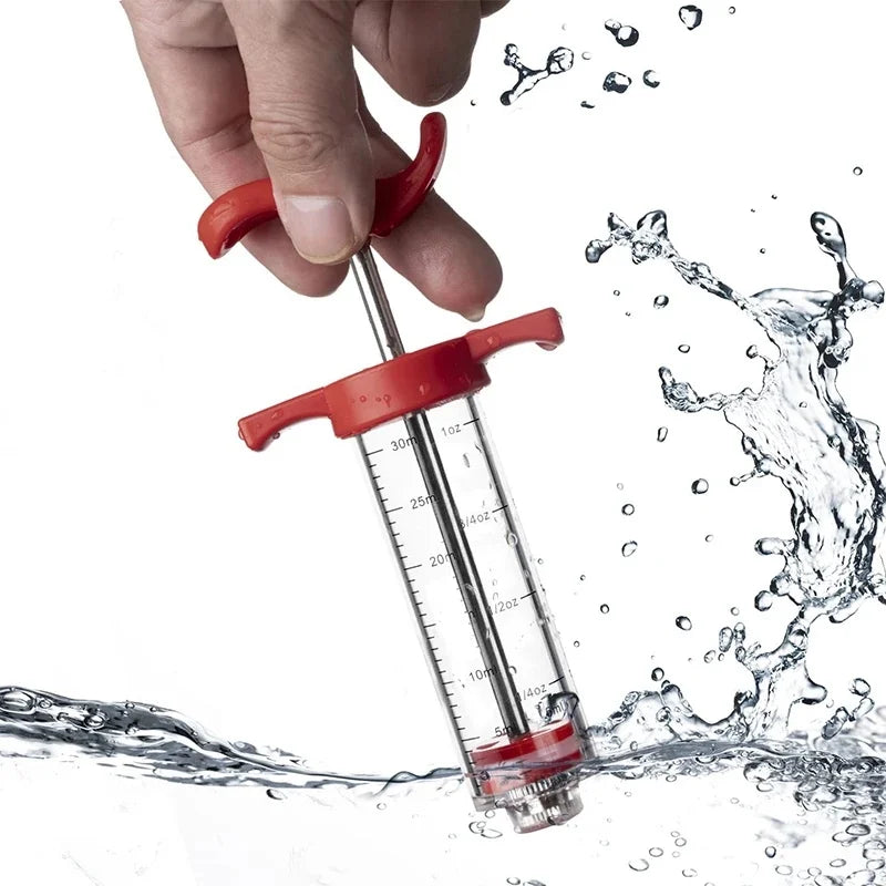 BBQ Marinade Injector Syringe Set for Turkey, Chicken, Beef & Pork